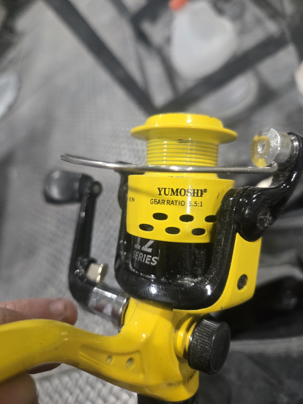Yumoship Kids Yellow Spinning Reel - Easy-Use Fishing Reel for Children
